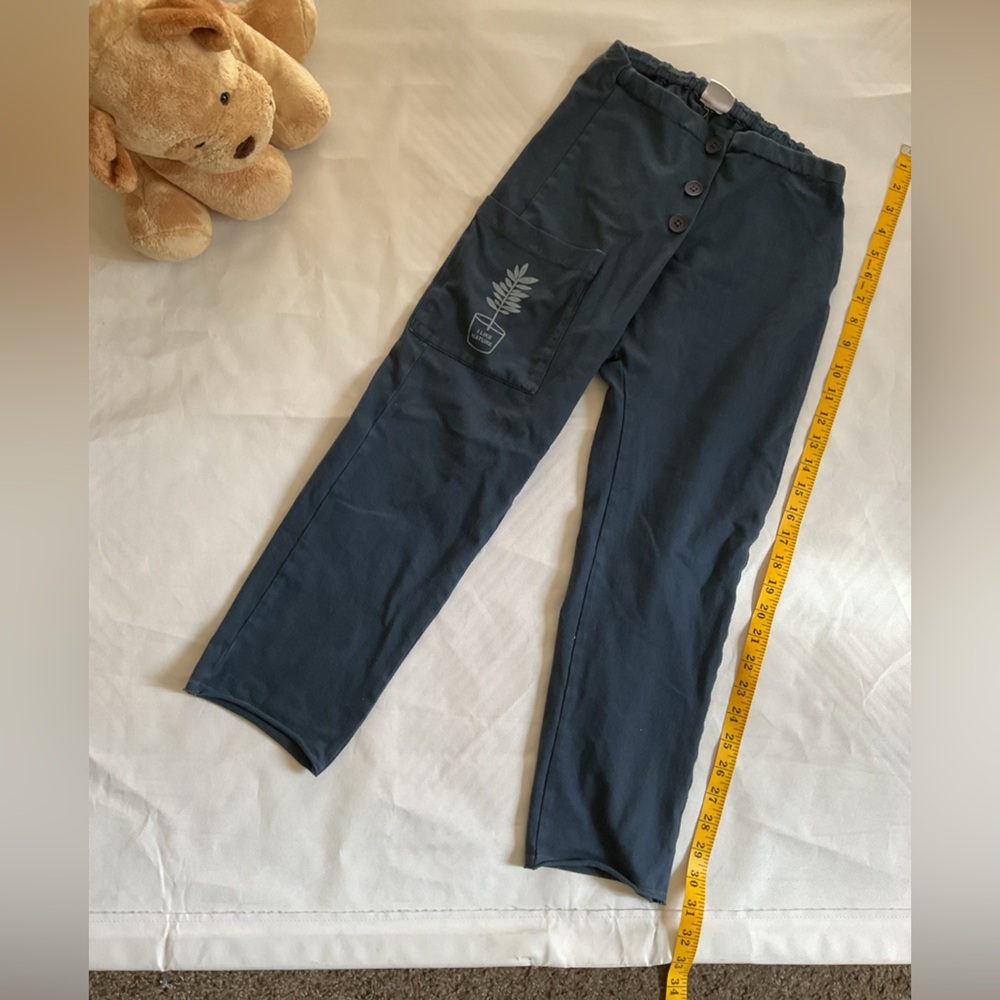 Zara Dark Blue Buttoned Pants (Size 8)